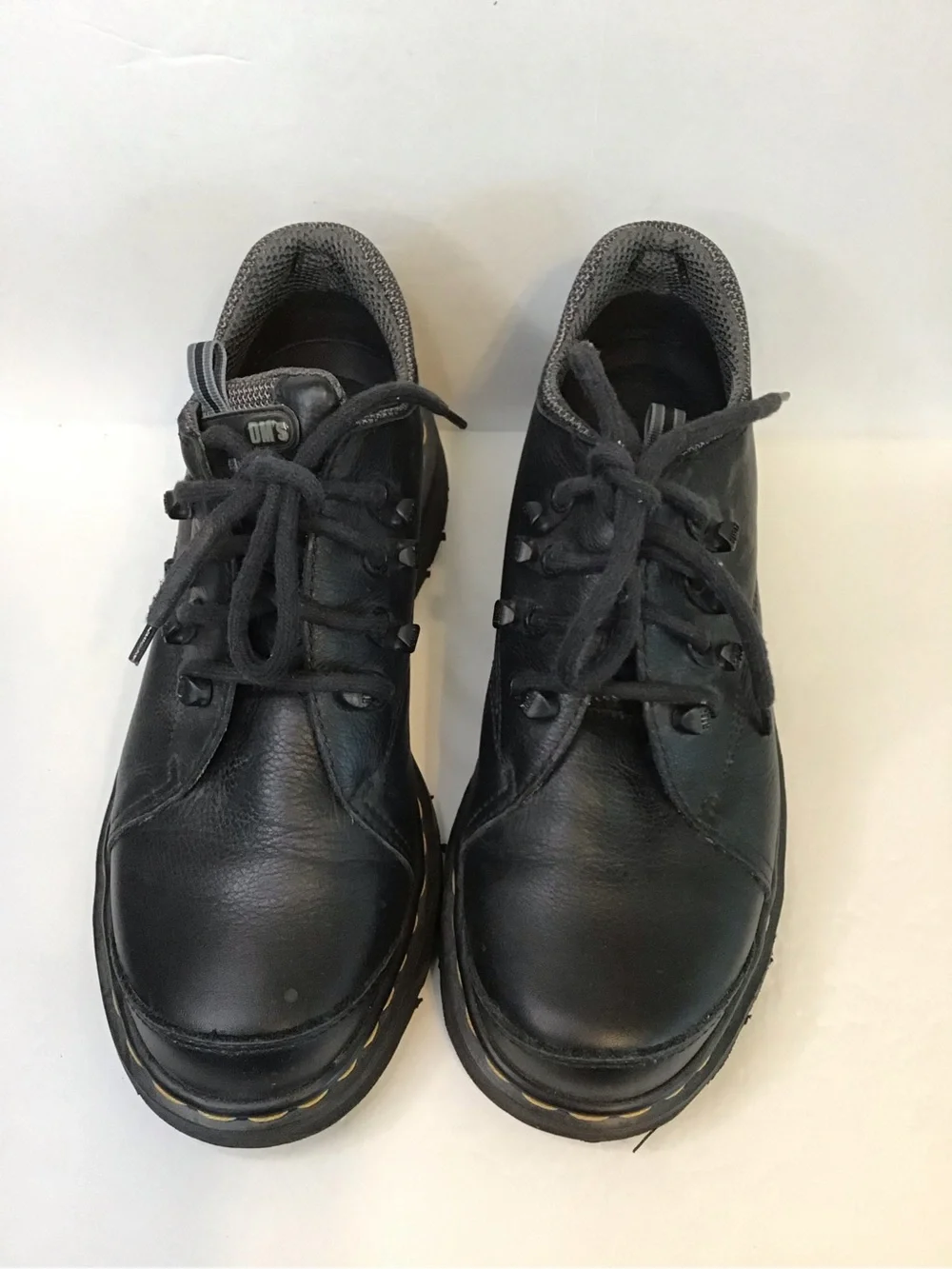 Dr. Martens Men's Vintage Y2K 9293 DM'S Black Leather Lace-Up Shoes 8
